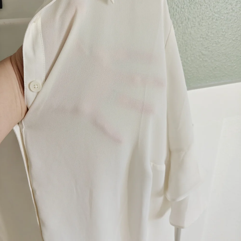 Modcloth Cream Ruffled Flutter Sleeve Blouse - Picture 5 of 7